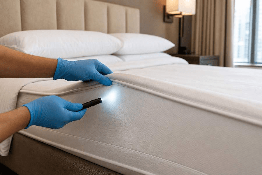 Illustrative hotel inspection, not a customer job record
